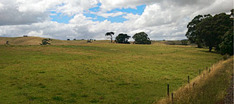 Spectacular views of farmland and bushland